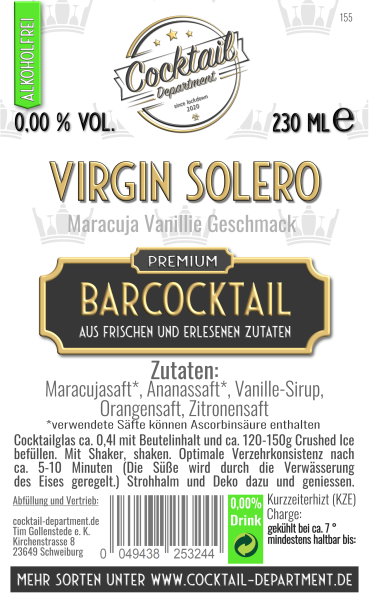Virgin Solero Cocktail